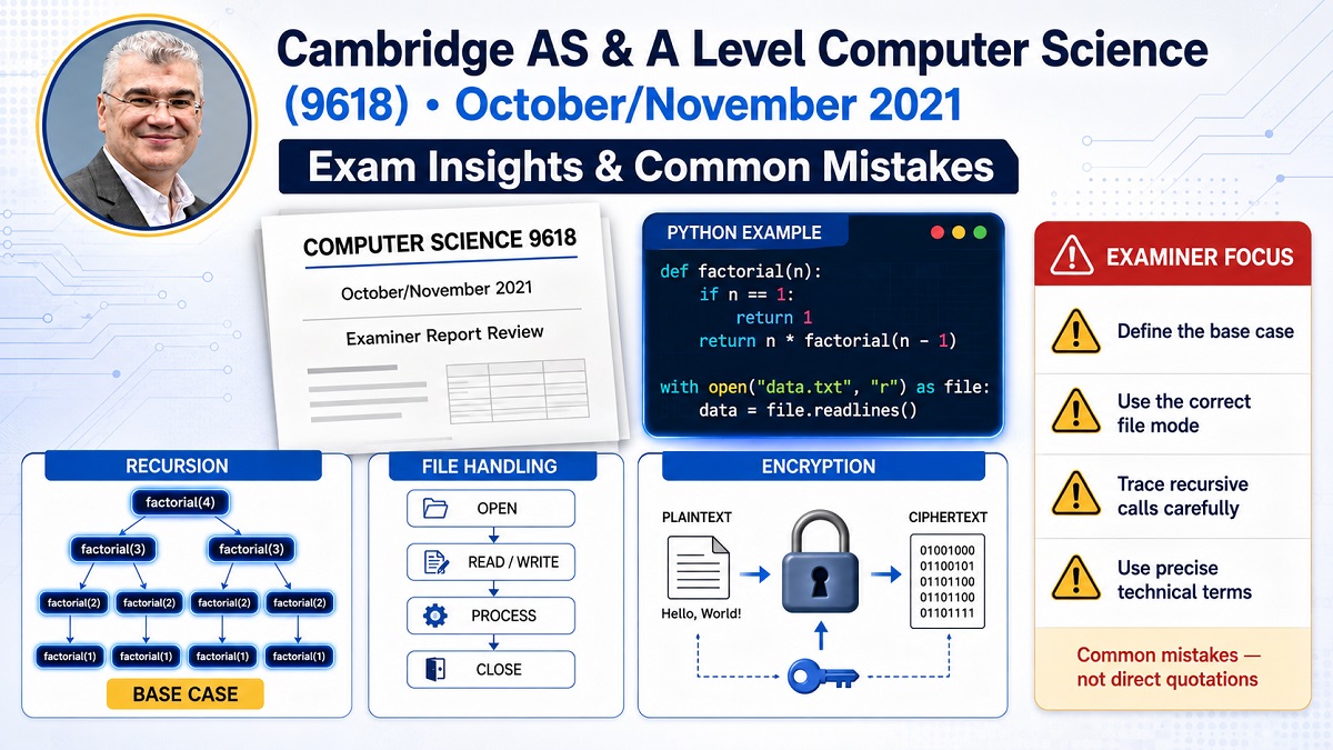 Cambridge 9618 October/November 2021 Examiner Report Analysis: Common Mistakes, Model Solutions & Exam Tips